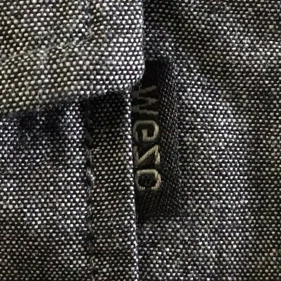 WESC Grey button front shirt small - Picture 6 of 7